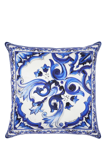 Blu Mediterraneo Silk Twill Cushion Medium